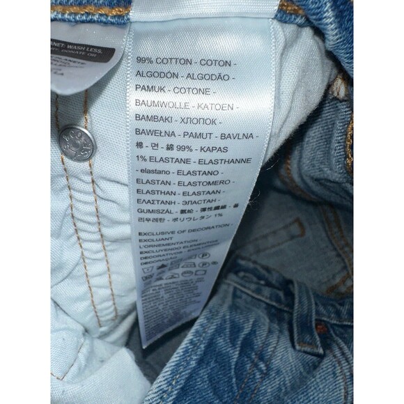 Levi’s 501 Skinny Jeans W28 L26 Button Fly Distressed Knee Vintage Blue Denim - Picture 10 of 16